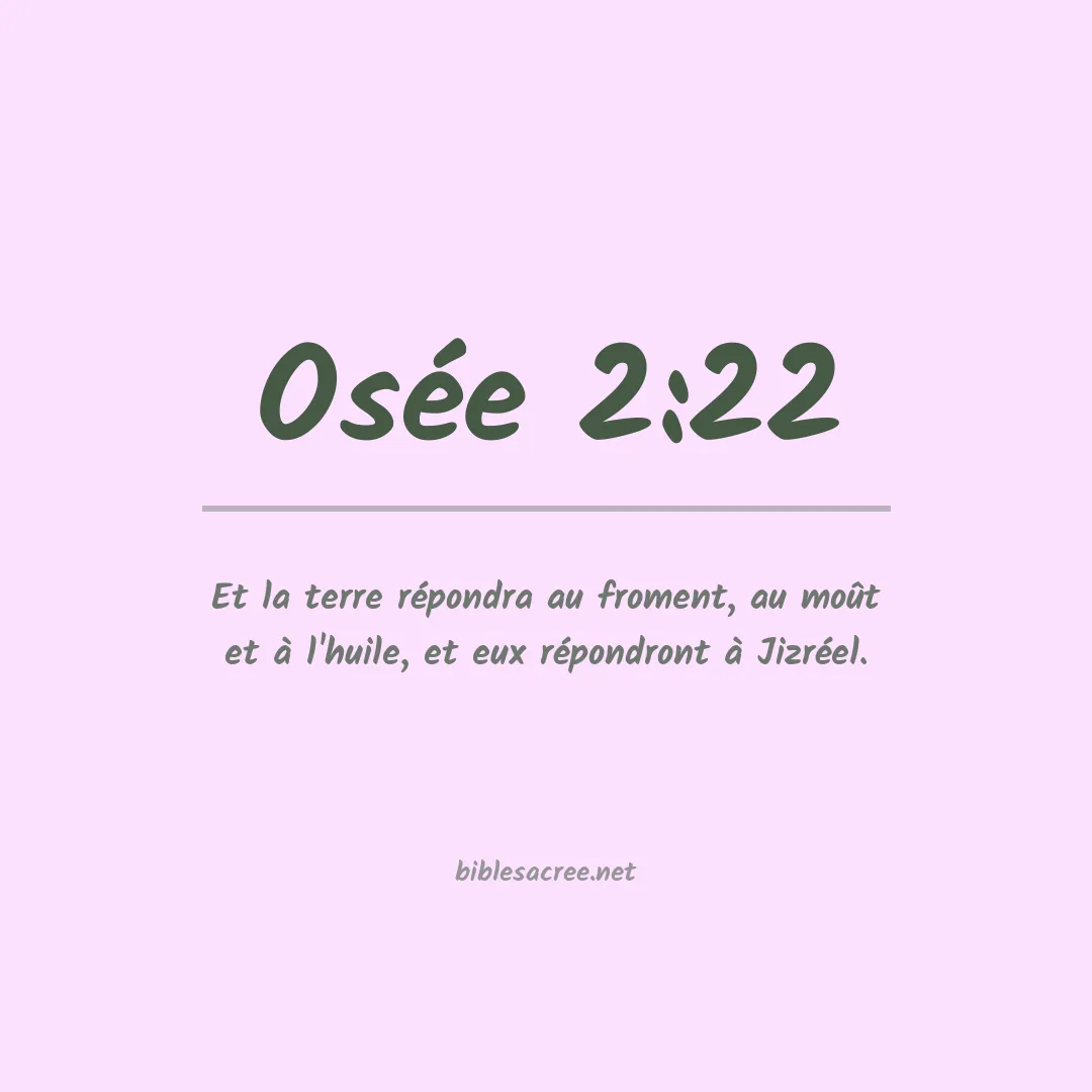 Osée - 2:22