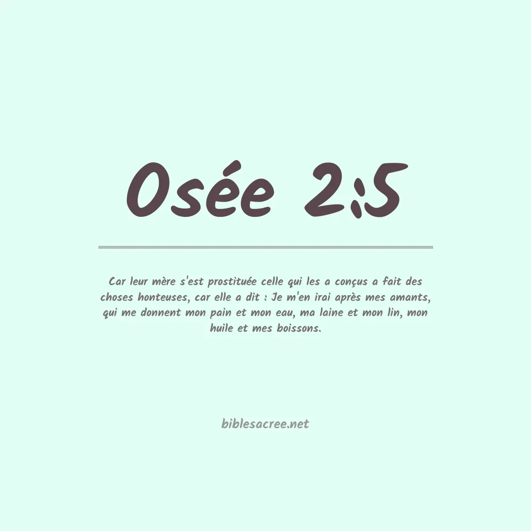 Osée - 2:5