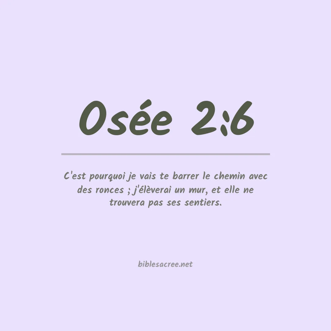 Osée - 2:6