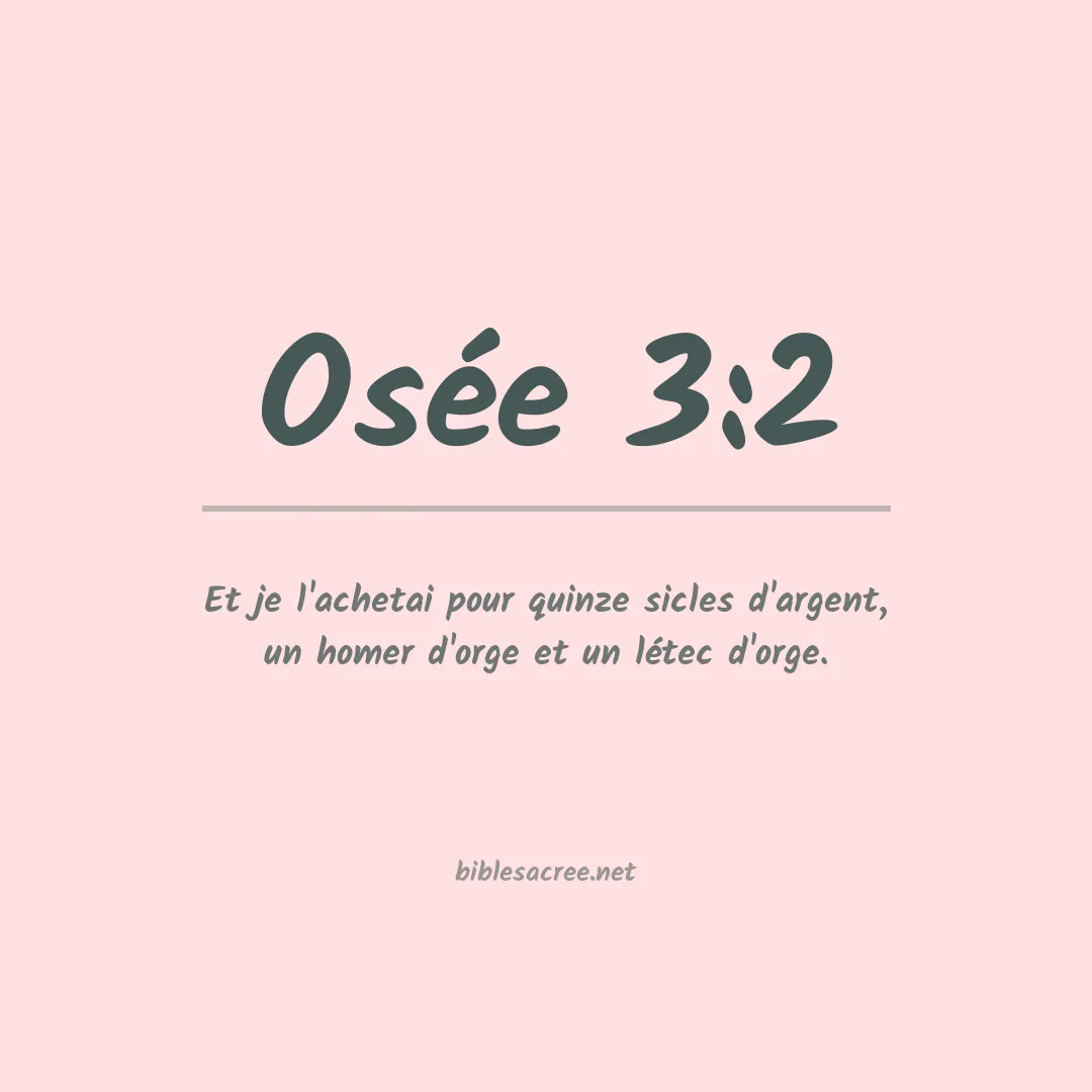 Osée - 3:2