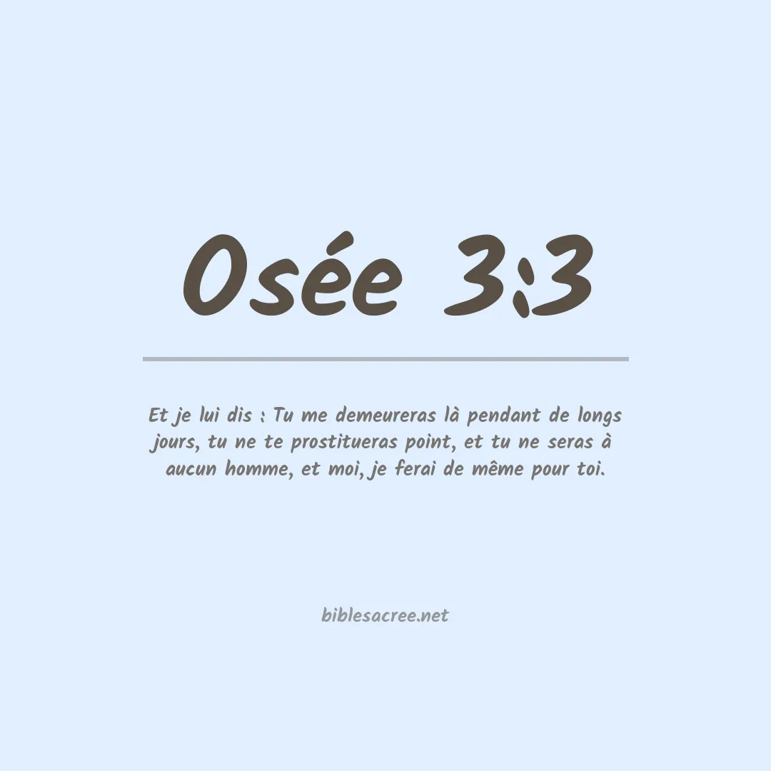 Osée - 3:3