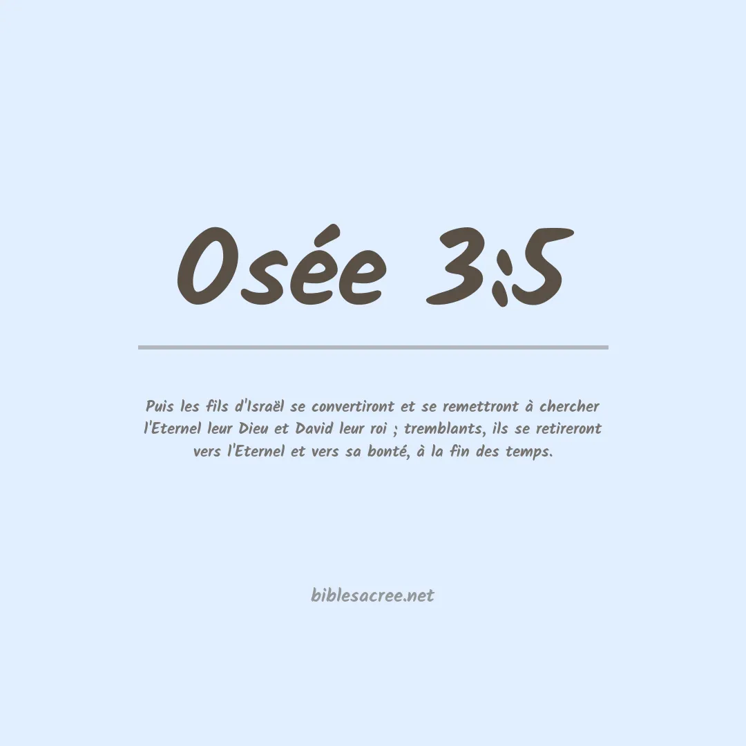 Osée - 3:5