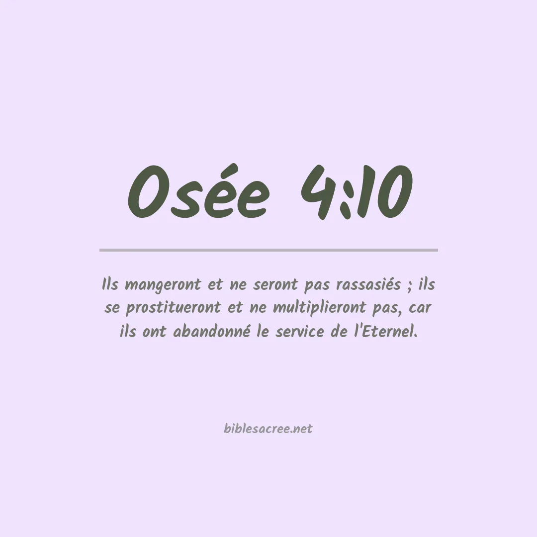 Osée - 4:10