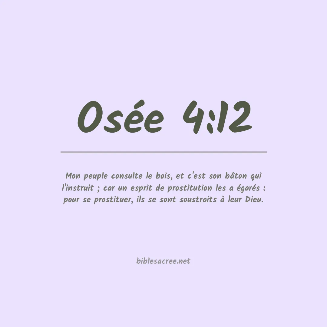 Osée - 4:12