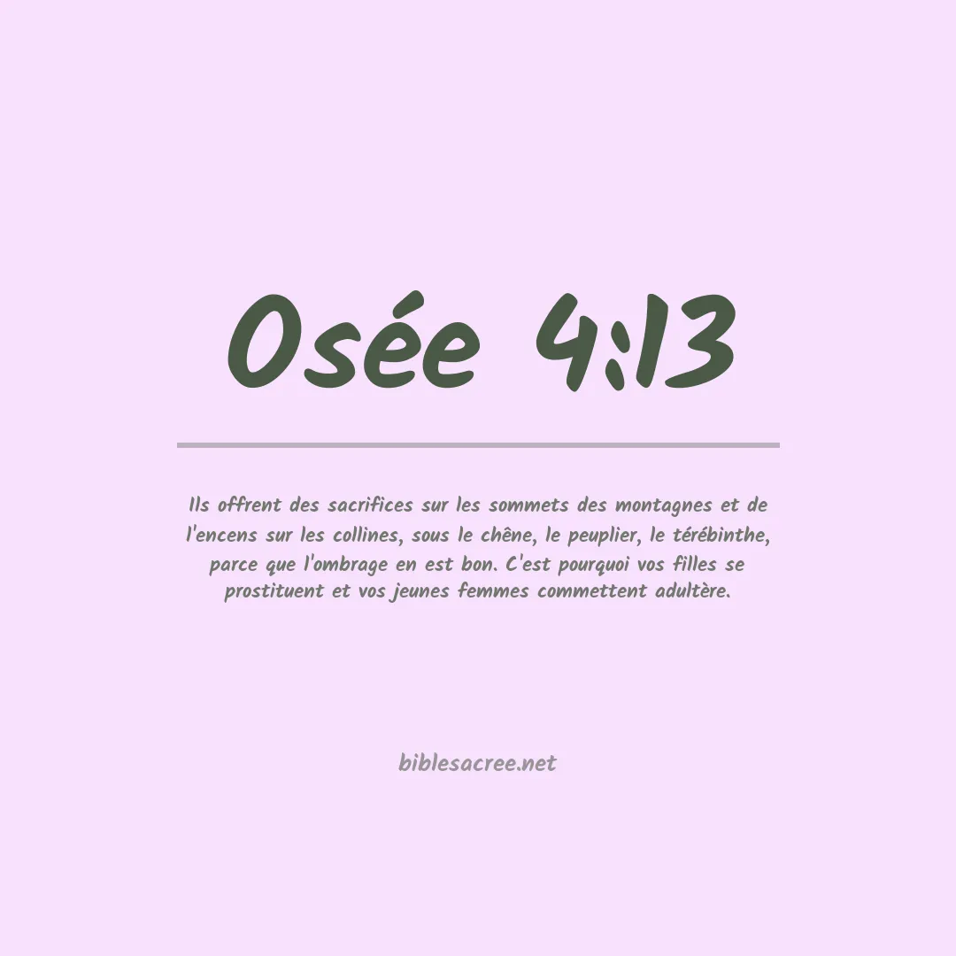 Osée - 4:13