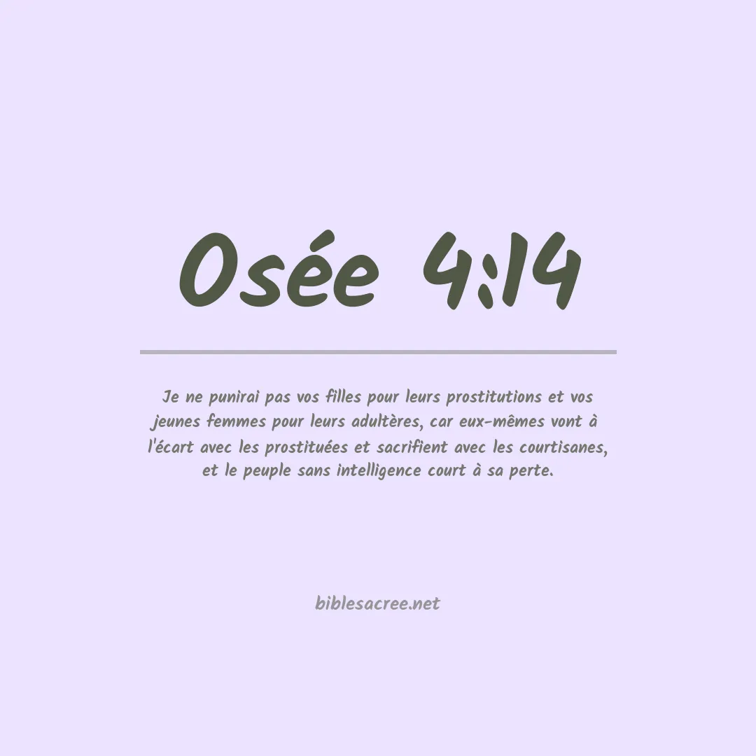 Osée - 4:14