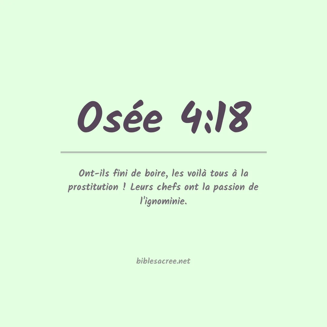 Osée - 4:18