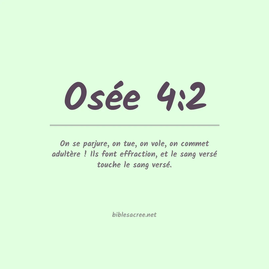 Osée - 4:2