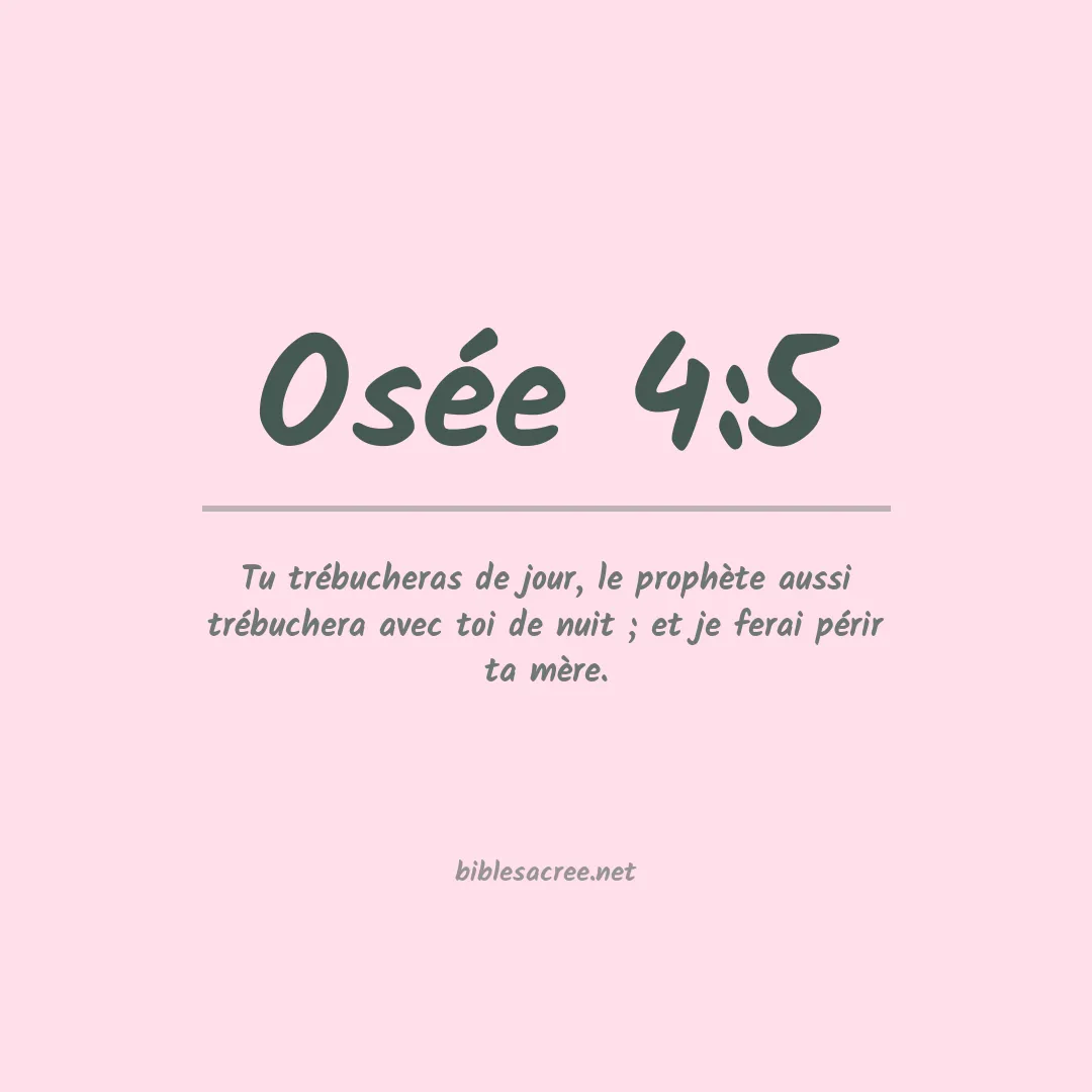 Osée - 4:5