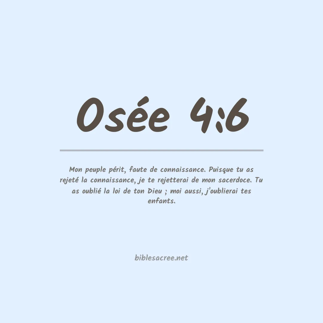 Osée - 4:6