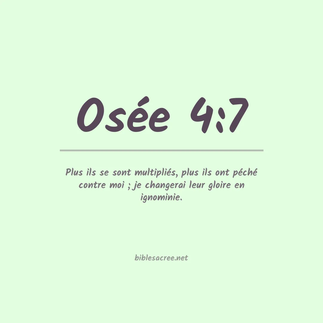 Osée - 4:7