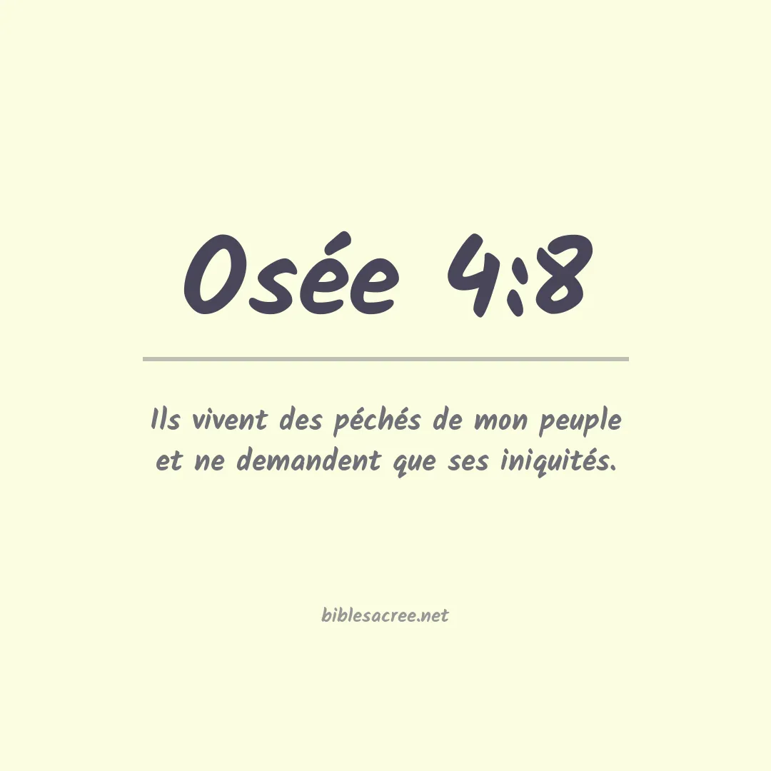 Osée - 4:8