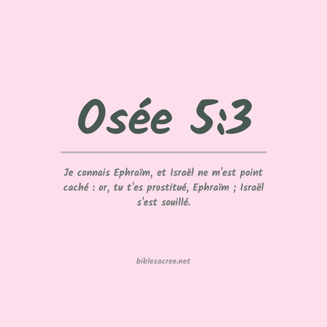 Osée - 5:3
