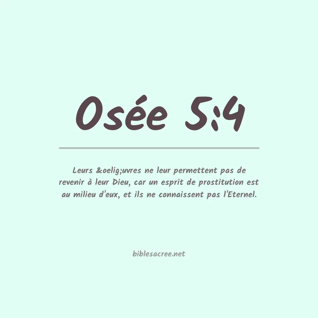 Osée - 5:4