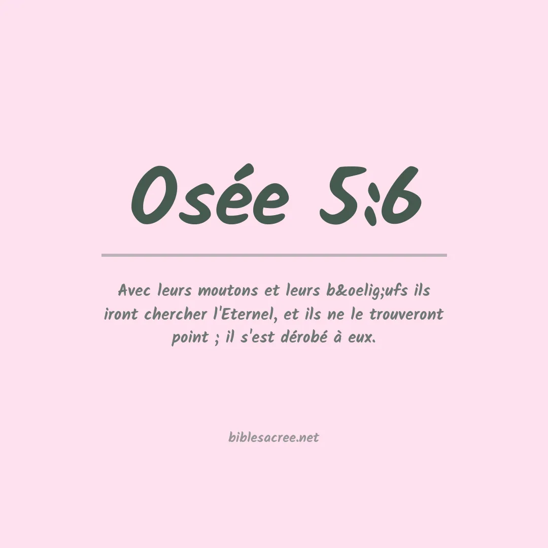 Osée - 5:6