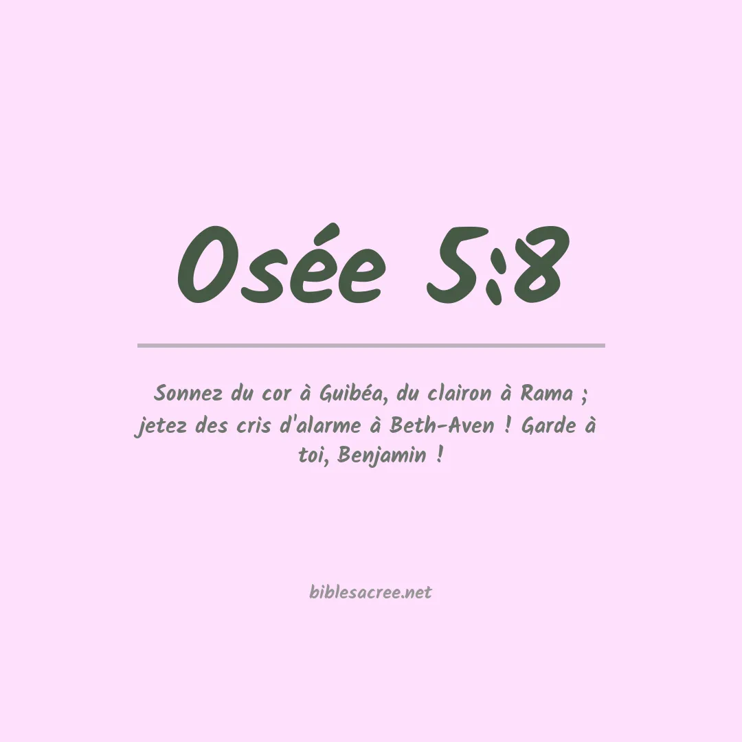 Osée - 5:8