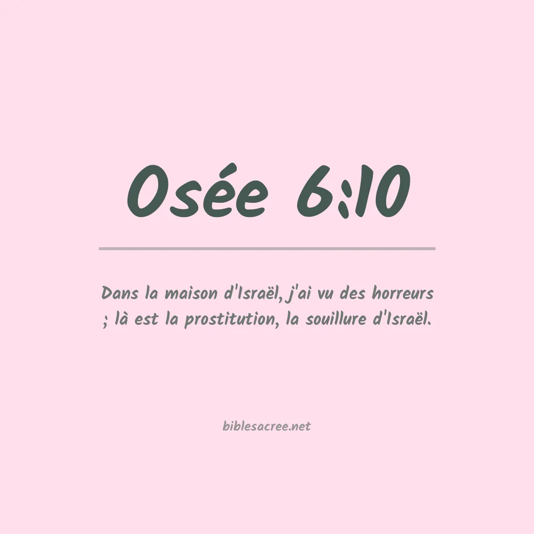 Osée - 6:10