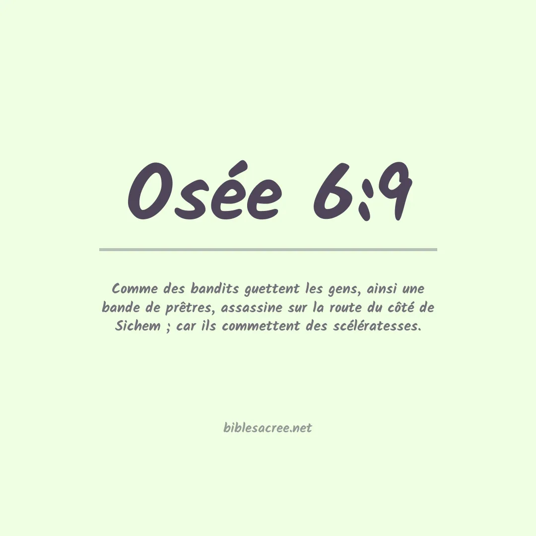 Osée - 6:9