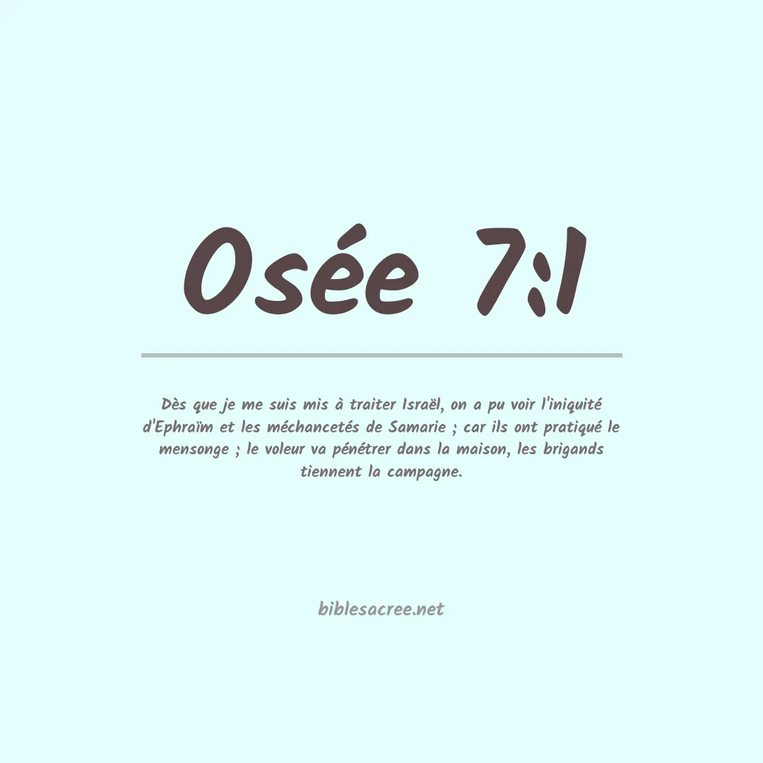 Osée - 7:1