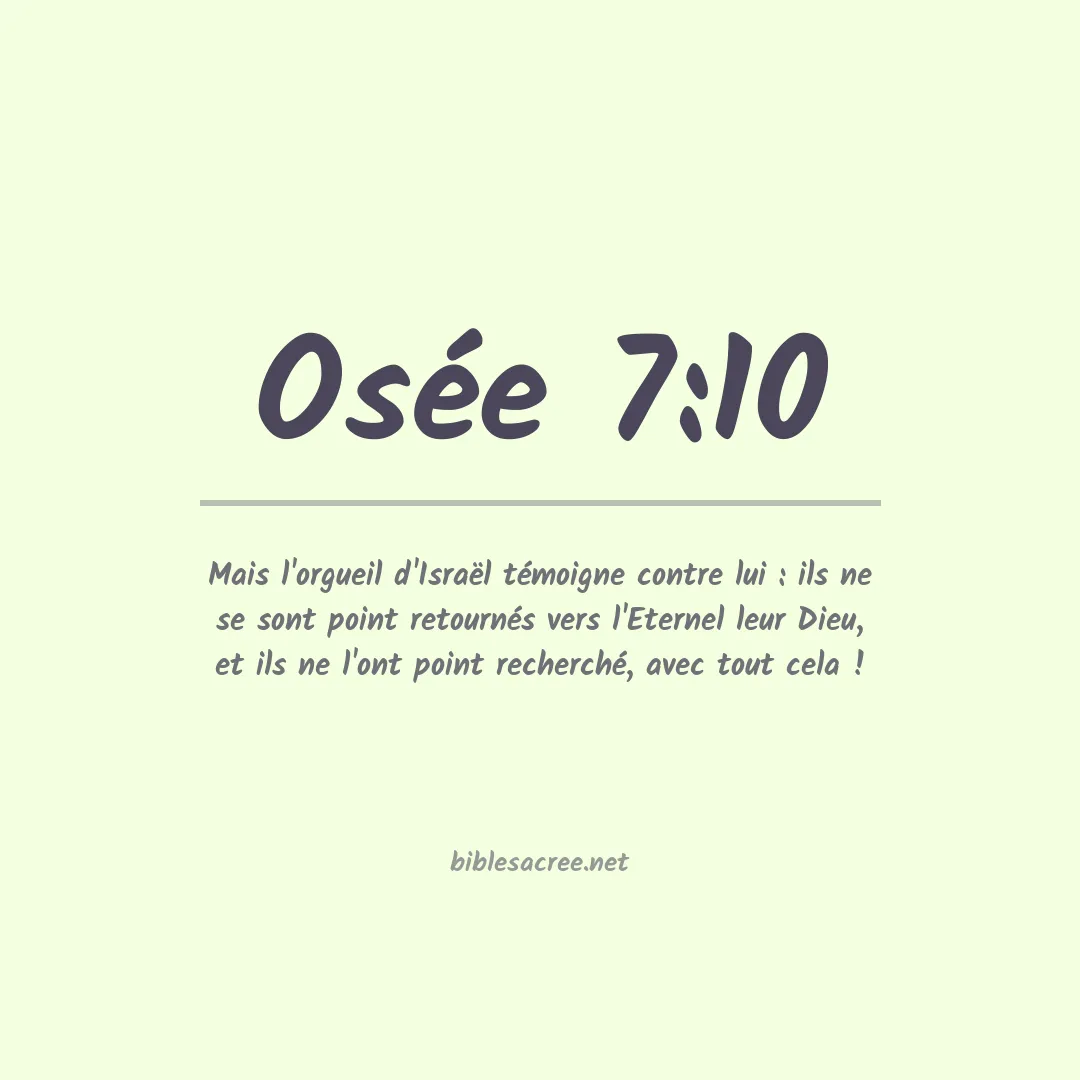 Osée - 7:10