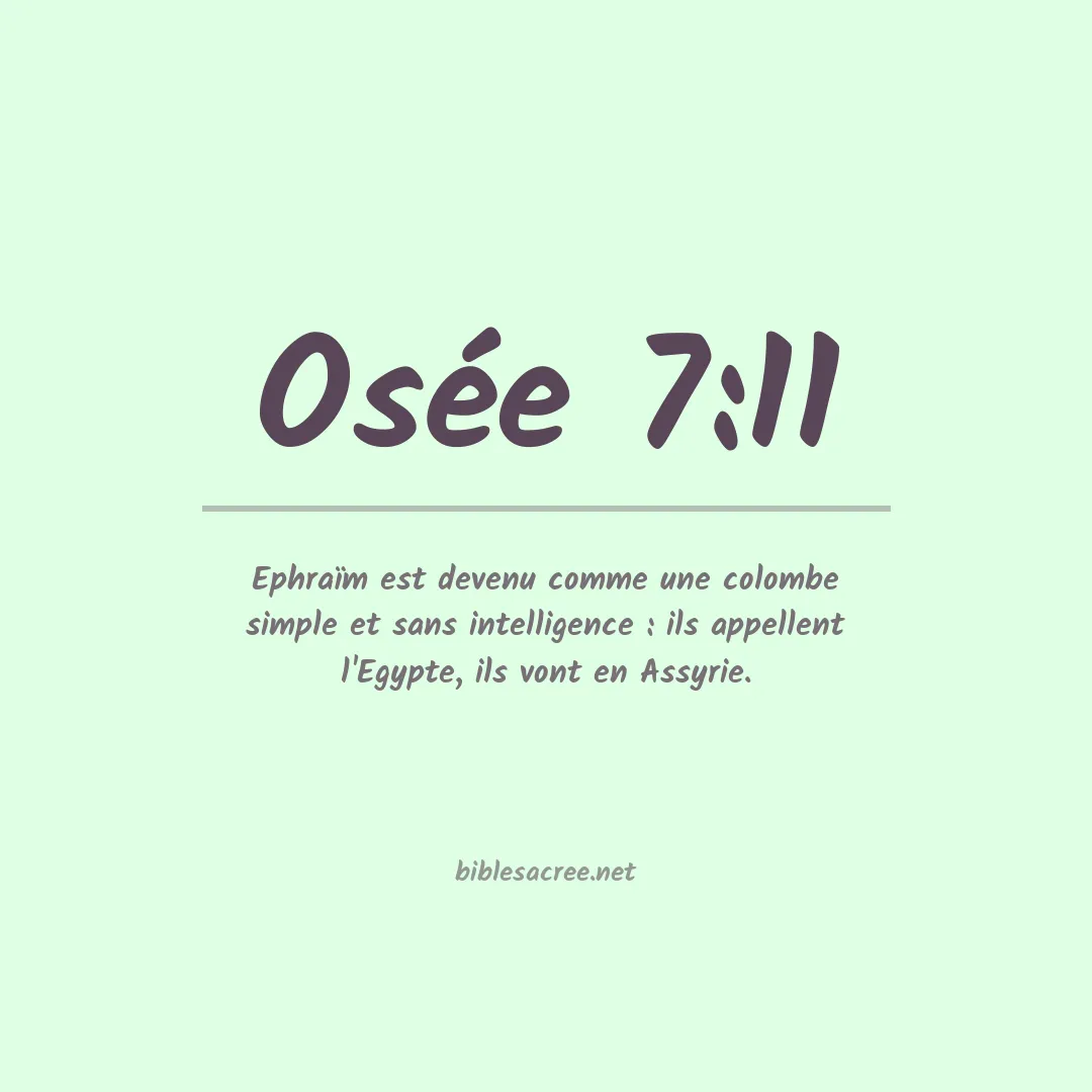 Osée - 7:11