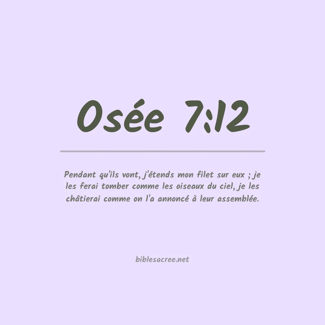 Osée - 7:12