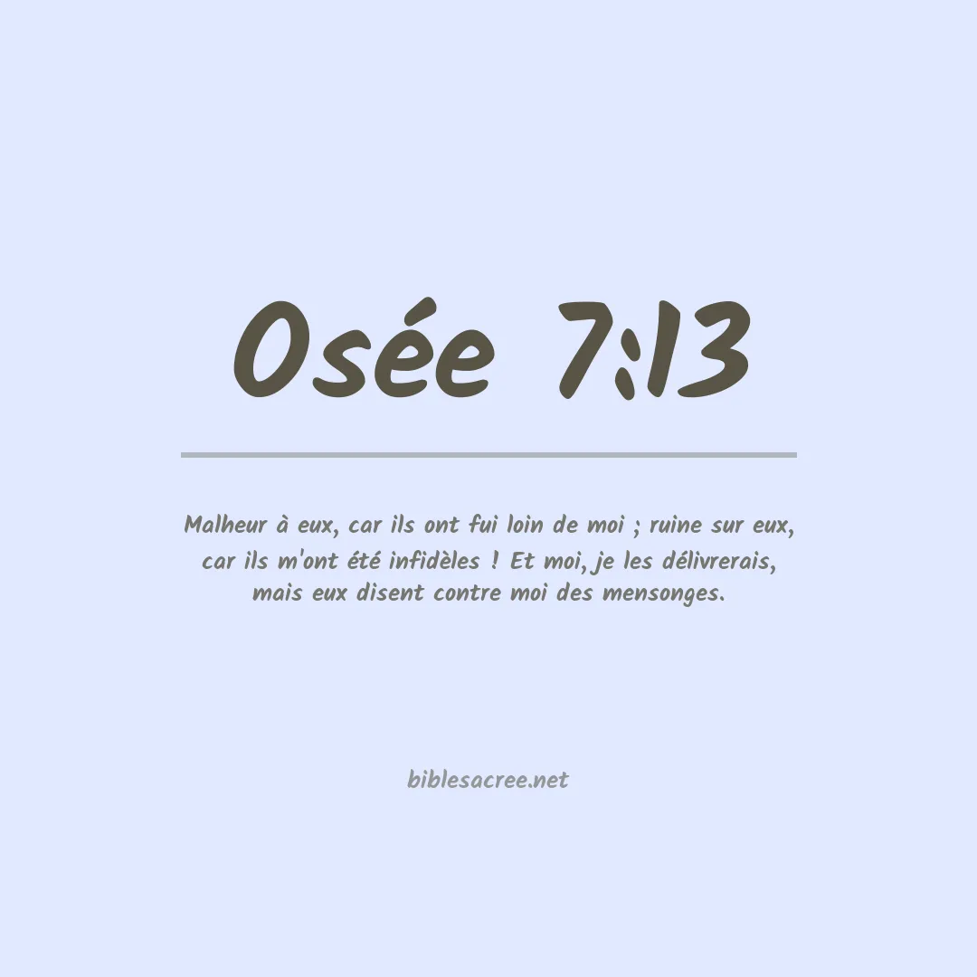 Osée - 7:13