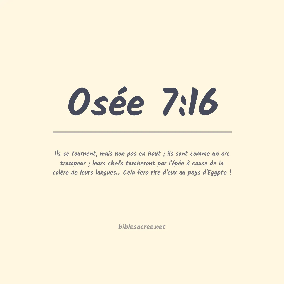 Osée - 7:16