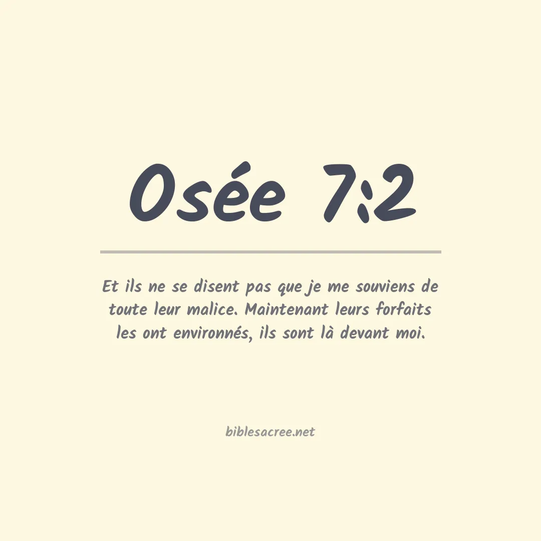 Osée - 7:2