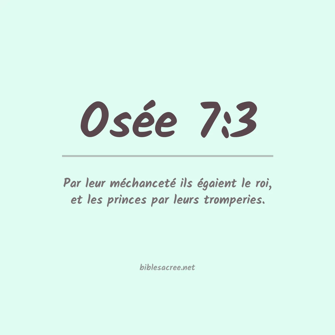 Osée - 7:3