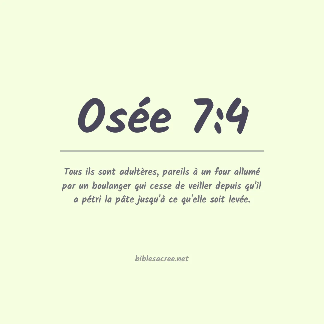 Osée - 7:4