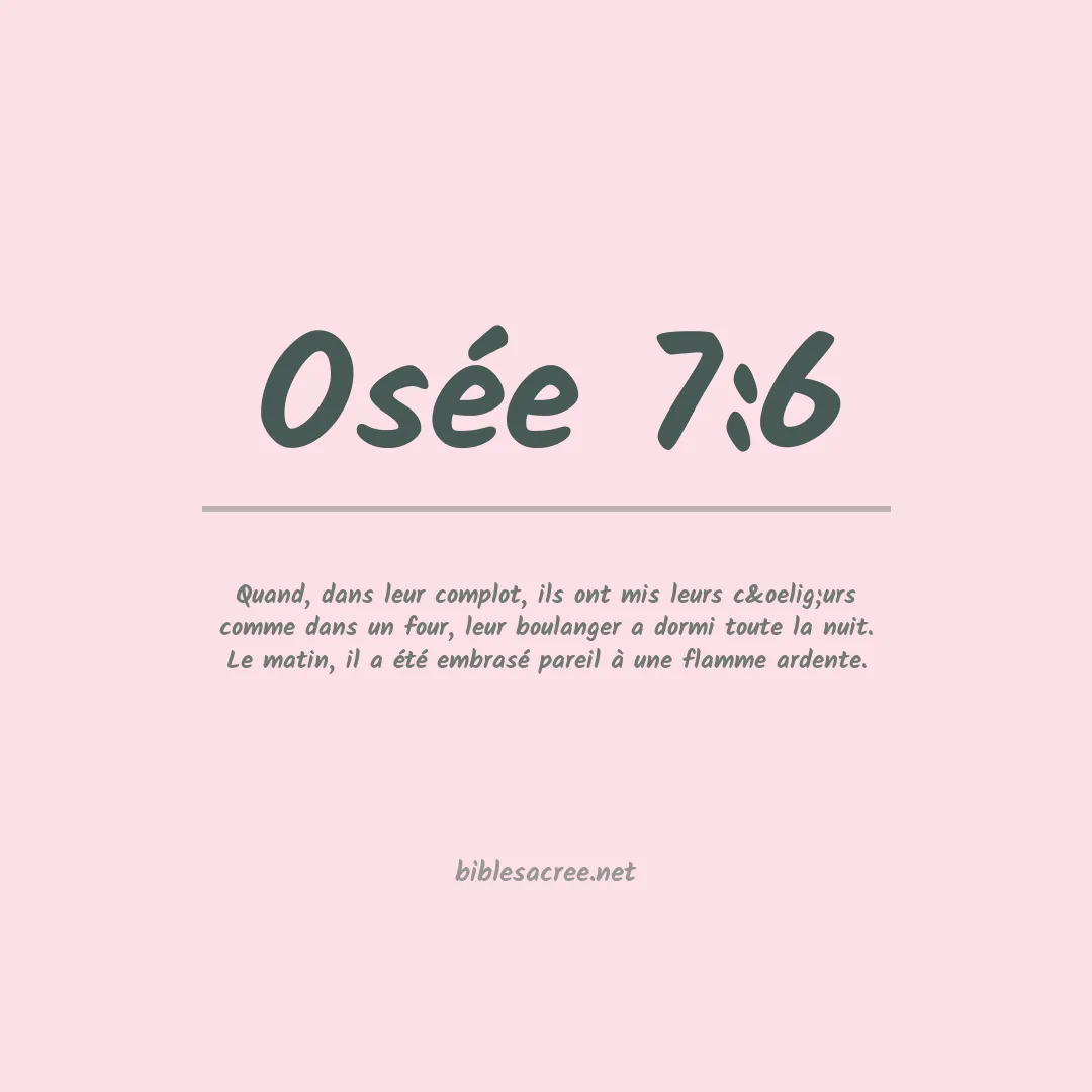 Osée - 7:6
