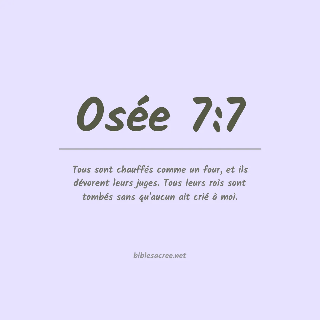 Osée - 7:7