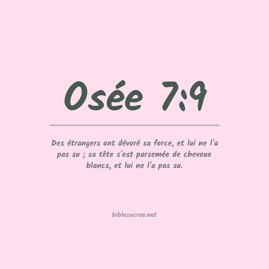 Osée - 7:9