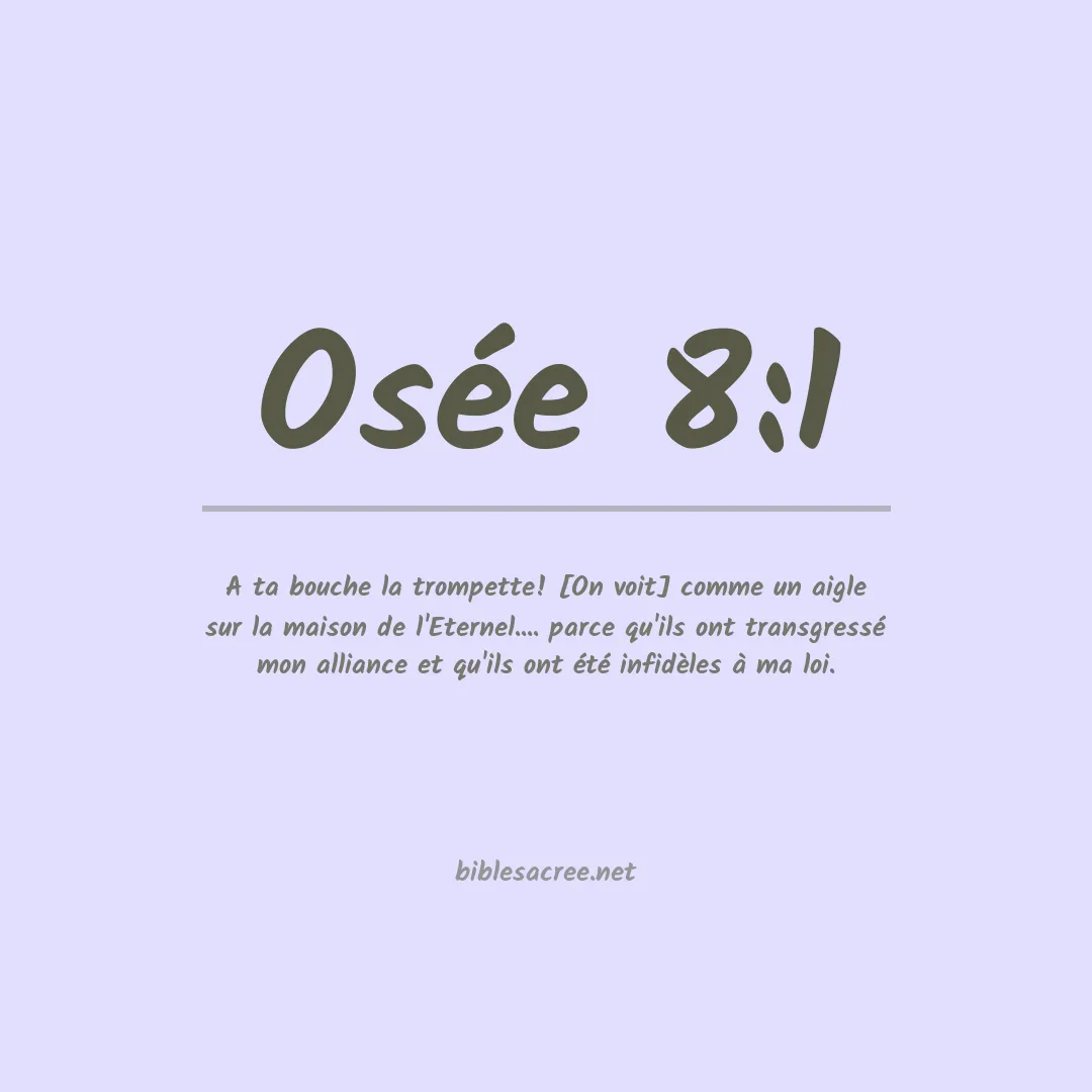 Osée - 8:1