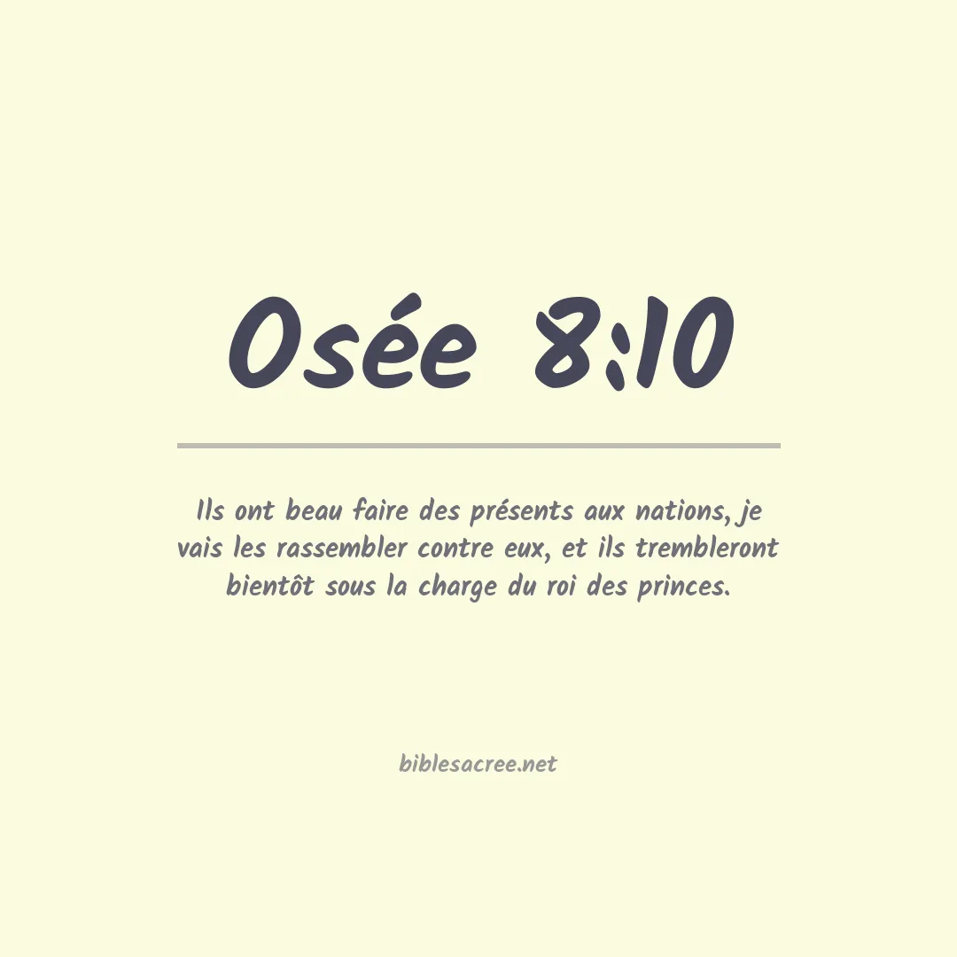 Osée - 8:10