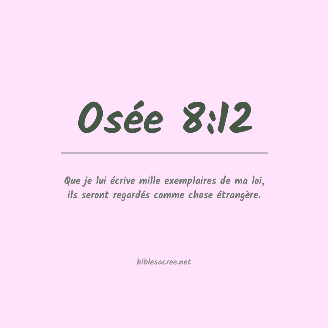 Osée - 8:12