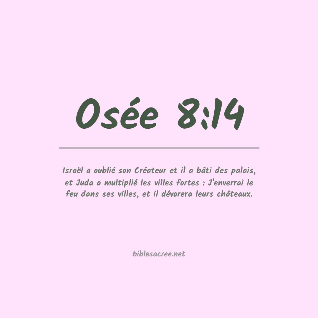 Osée - 8:14