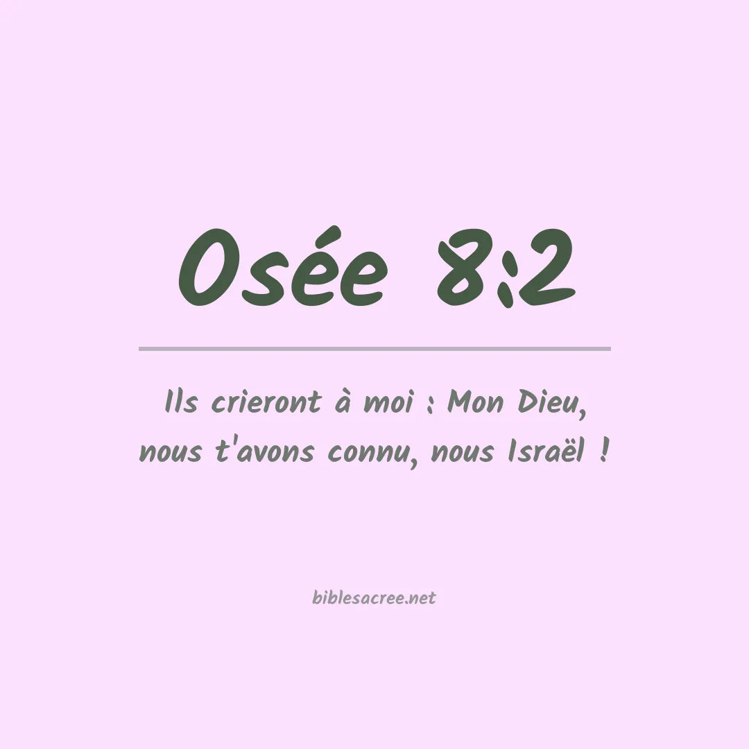 Osée - 8:2