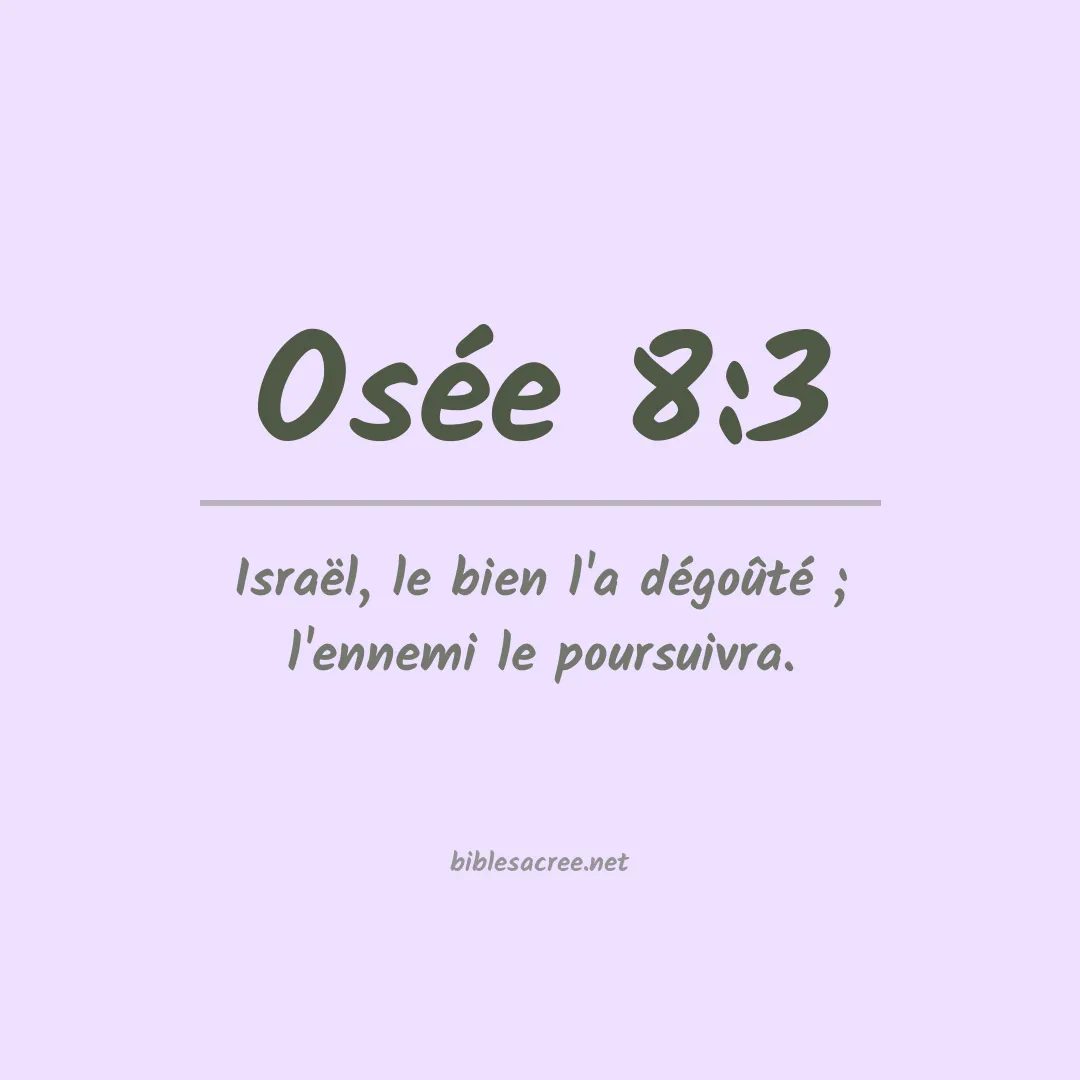 Osée - 8:3