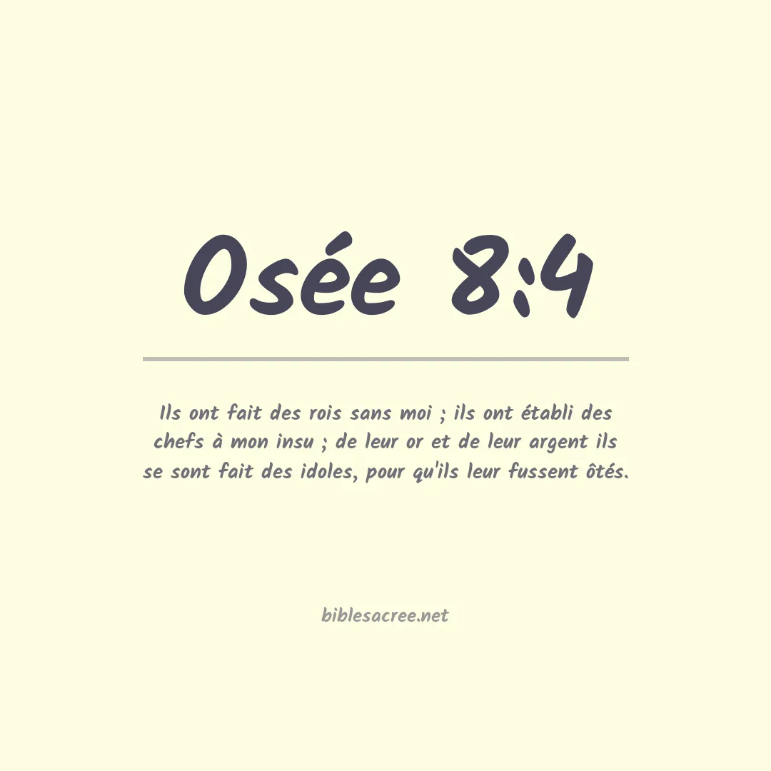 Osée - 8:4