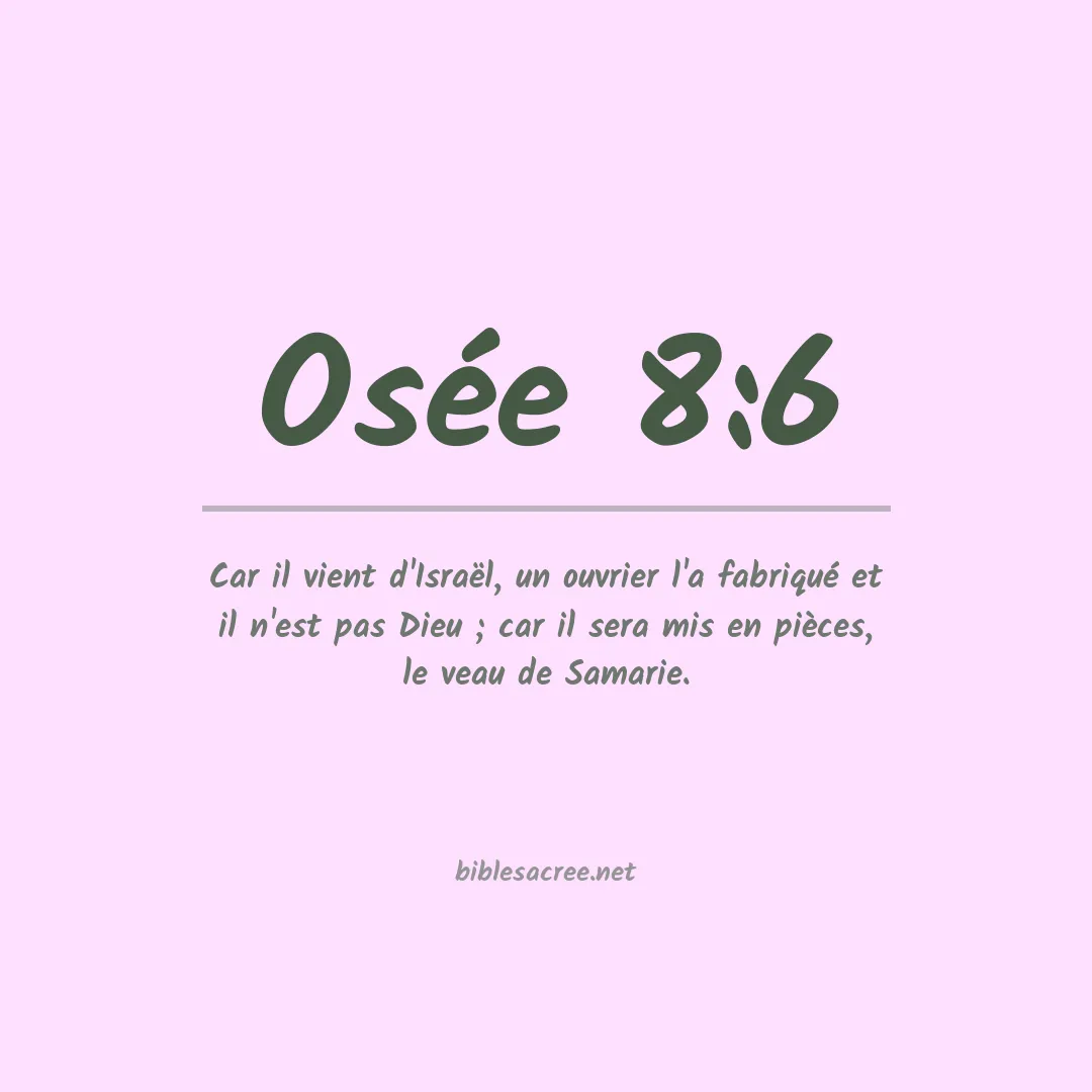 Osée - 8:6