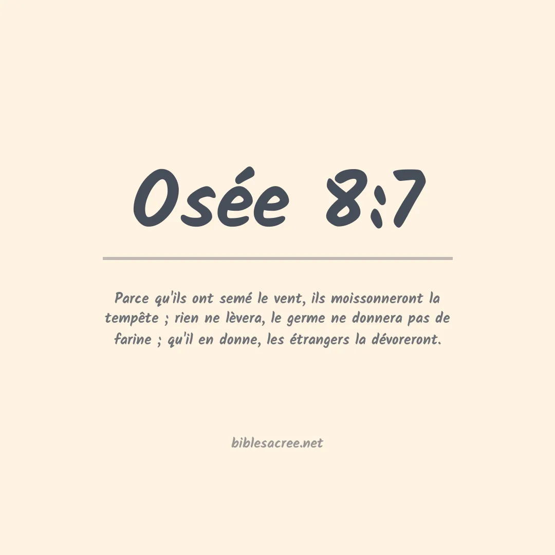 Osée - 8:7