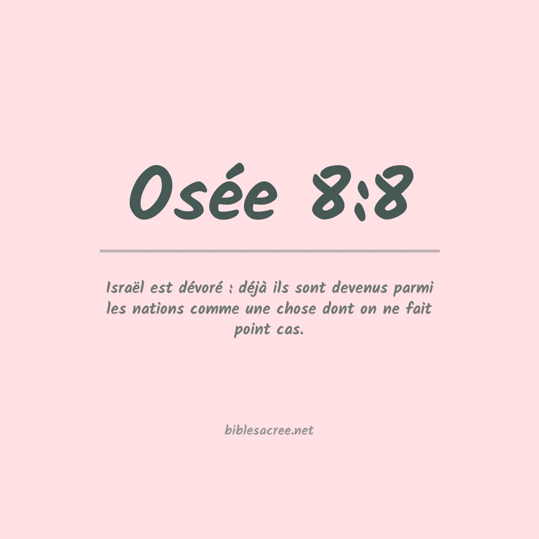 Osée - 8:8