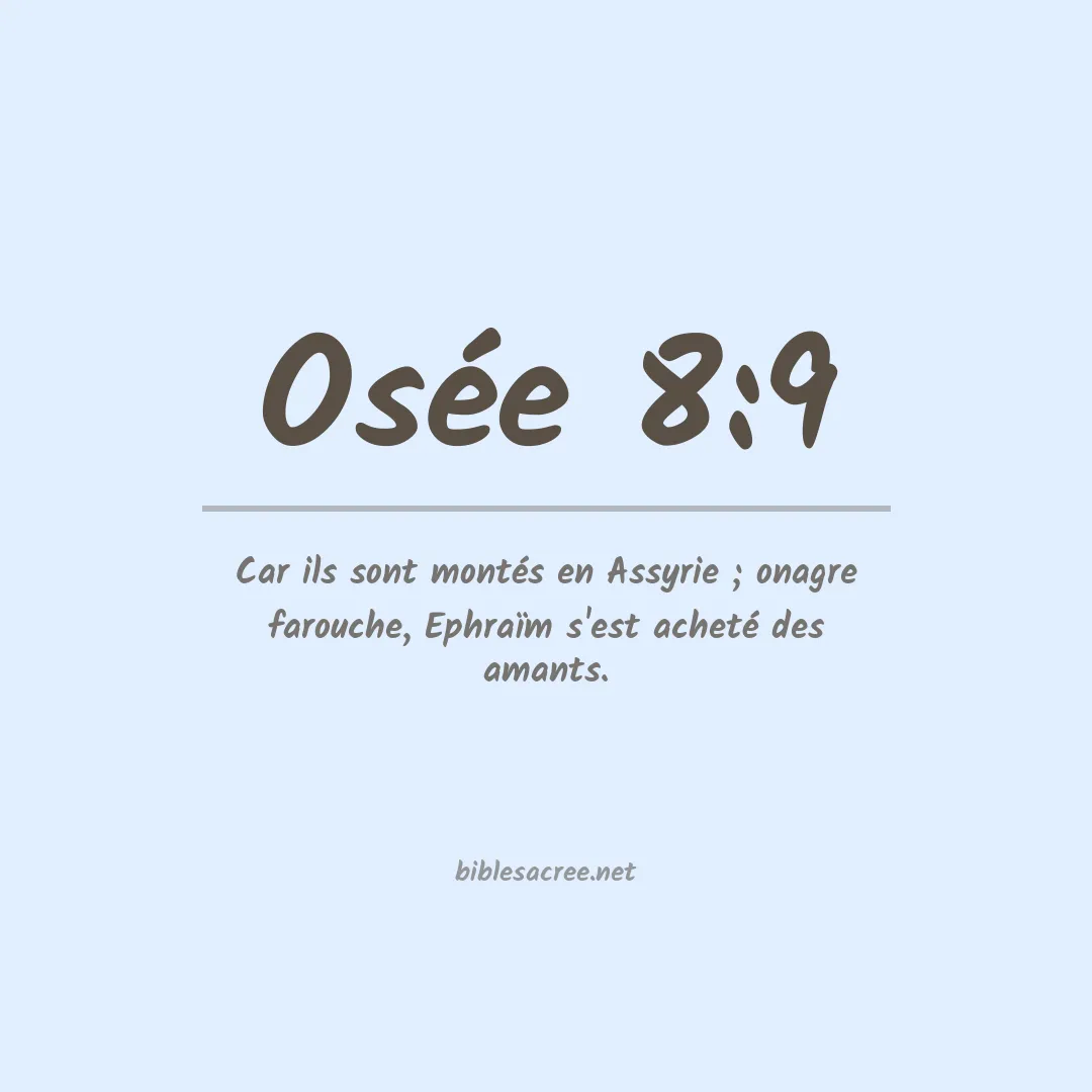 Osée - 8:9