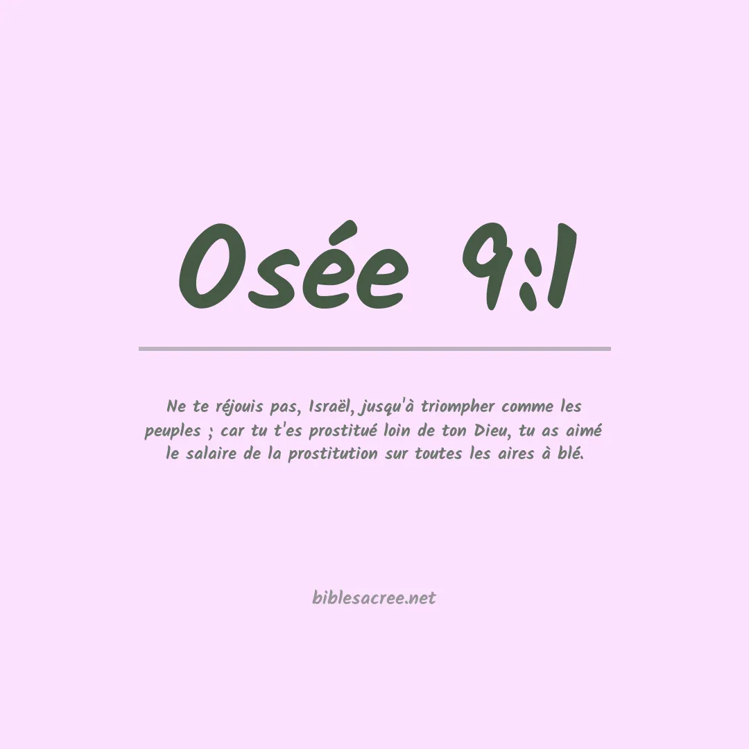 Osée - 9:1