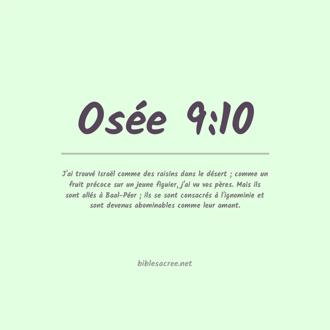 Osée - 9:10