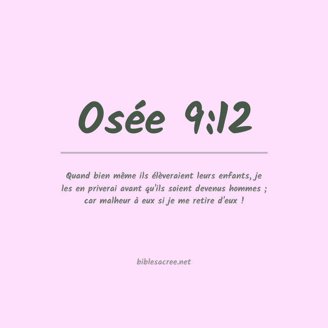 Osée - 9:12