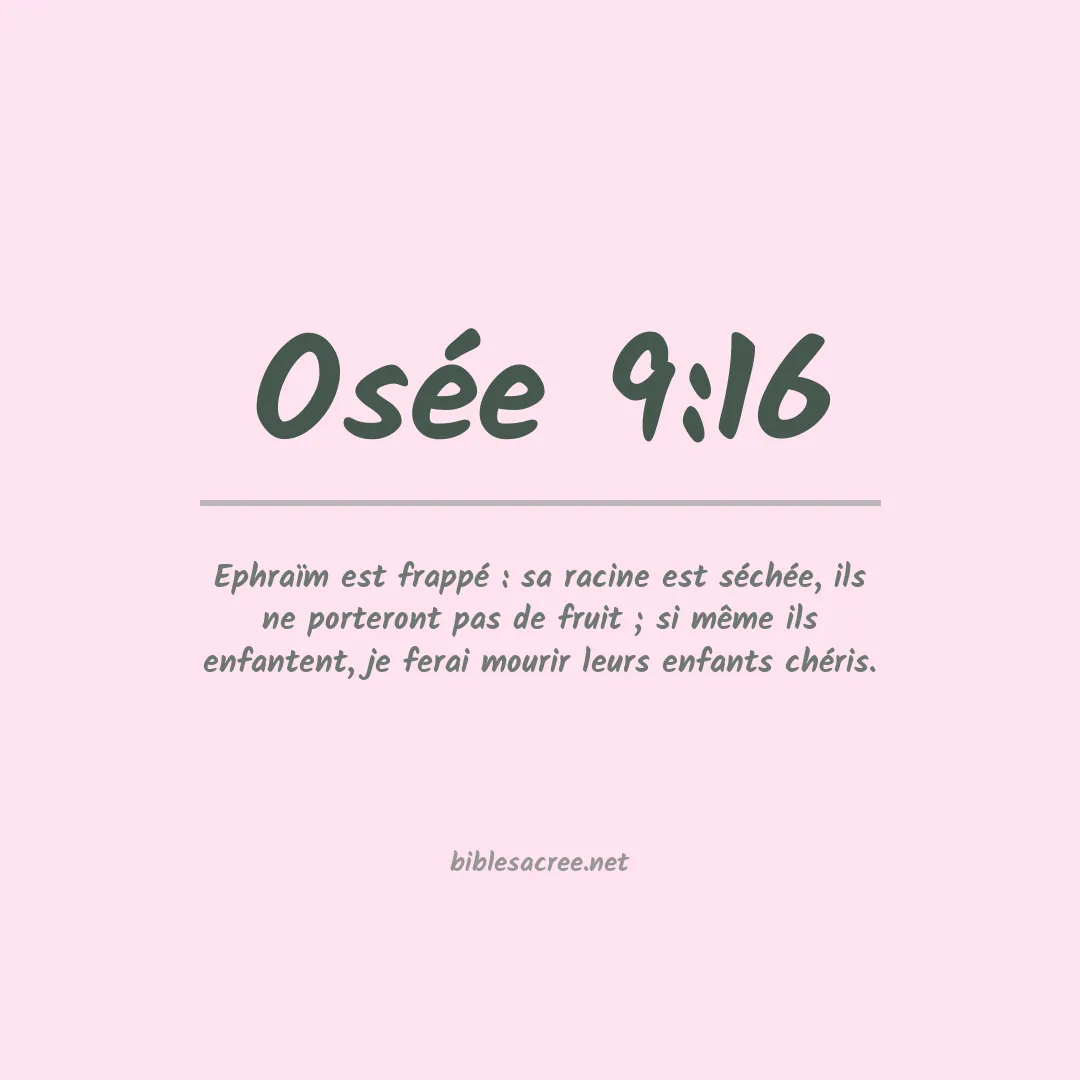 Osée - 9:16