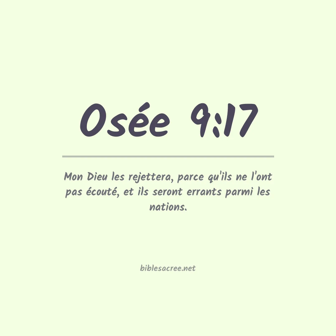 Osée - 9:17